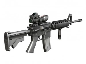 colt m4a1 sopmod acog Modello 3D