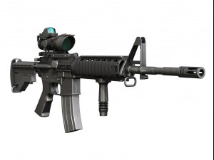 colt m4a1 sopmod acog 3D Модель