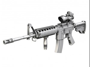 colt m4a1 sopmod acog 3D Модель