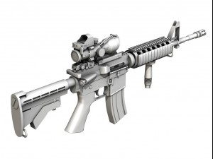 colt m4a1 sopmod acog 3D Модель