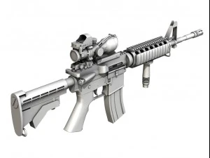 colt m4a1 sopmod acog Modello 3D