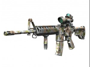 colt m4a1 sopmod acog camouflage Model 3D