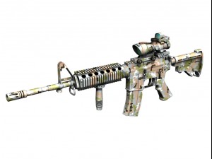 colt m4a1 sopmod acog camouflage Model 3D