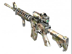 colt m4a1 sopmod acog camouflage Model 3D