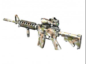 colt m4a1 sopmod acog camouflage Model 3D
