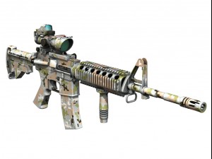 colt m4a1 sopmod acog camouflage Model 3D
