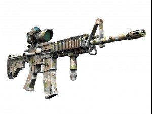 colt m4a1 sopmod acog camouflage Model 3D
