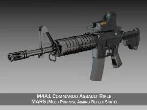 Colt M4A1 Commando Mars Modèle 3D
