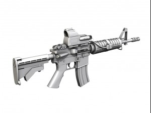colt m4a1 commando mars 3D Модель