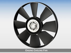 engine cooling fan Model 3D
