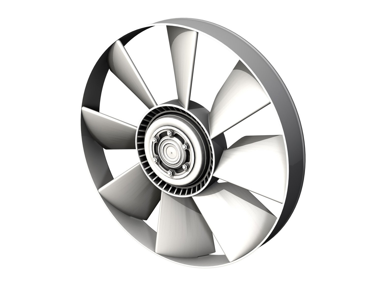 Engine cooling fan 3D Model in Parts of auto 3DExport