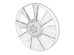 вентилятор охолодження двигуна 3D Модель