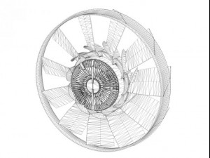 engine cooling fan 2 Modelo 3D