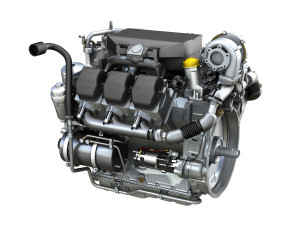 diesel turbo engine with interior parts 3D Model
