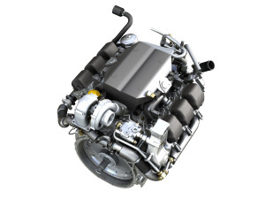diesel turbo engine with interior parts 3D Model