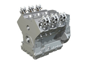 diesel turbo engine with interior parts 3D Model