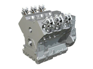 diesel turbo engine with interior parts 3D Model