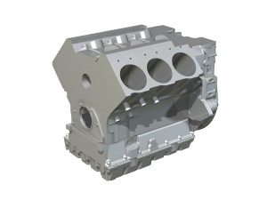 diesel turbo engine with interior parts 3D Model