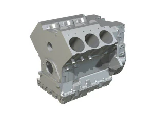 diesel turbo engine with interior parts 3D Model