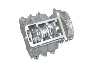 diesel turbo engine with interior parts 3D Model