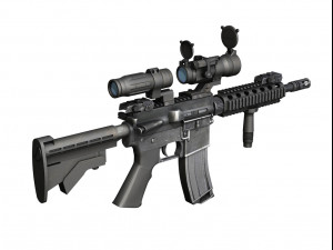 colt m4a1 sopmod aimpoint 3D-Modell