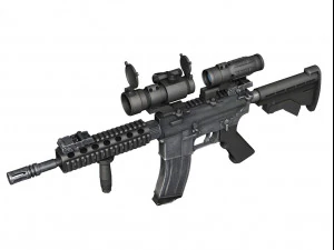 colt m4a1 sopmod punto di mira Modello 3D