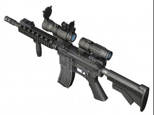 colt m4a1 sopmod punto di mira Modello 3D