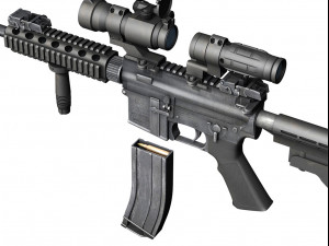 colt m4a1 sopmod aimpoint 3D-Modell