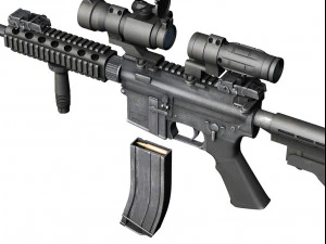 colt m4a1 sopmod punto di mira Modello 3D