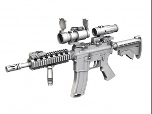 colt m4a1 sopmod aimpoint 3D-Modell