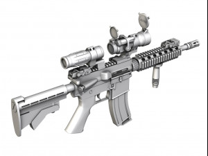 colt m4a1 sopmod aimpoint 3D-Modell