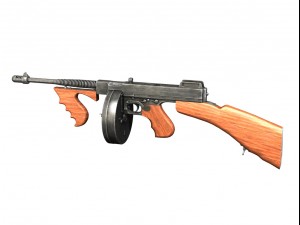 colt model1921 thompson submachine 3D Model