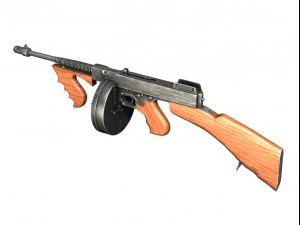 colt model1921 thompson submachine 3D Model