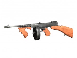 colt model1921 thompson submachine 3D Model