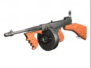 colt model1921 thompson submachine 3D Model