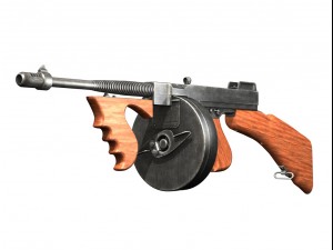 colt model1921 thompson submachine 3D Model