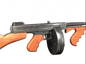 colt model1921 thompson submachine 3D Model