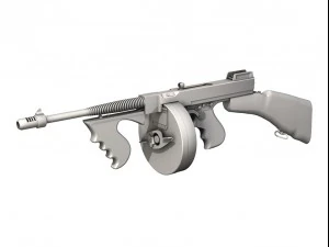 colt model1921 thompson submachine 3D Model