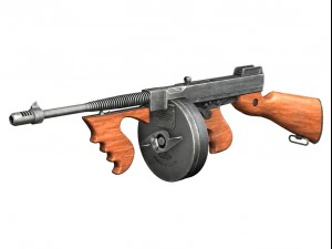 thompson model 1928 submachine 3D Model