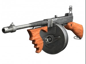 thompson model 1928 submachine 3D Model