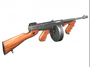 thompson model 1928 submachine 3D Model