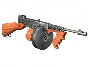 thompson model 1928 submachine 3D Model