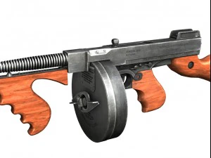 thompson model 1928 submachine 3D Model