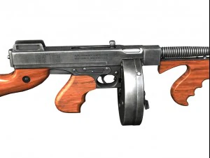 thompson model 1928 submachine 3D Model