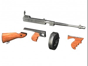 thompson model 1928 submachine 3D Model