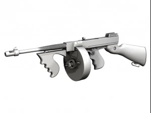 thompson model 1928 submachine 3D Model