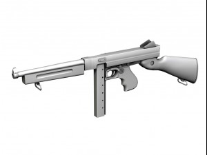 thompson m1a1 submachine Modèle 3D