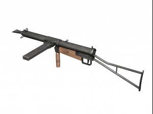 sten mki submachine Modèle 3D