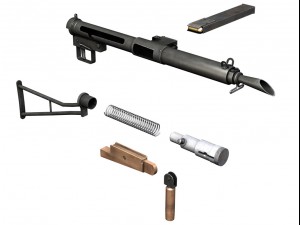 sten mki submachine Modèle 3D