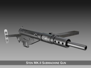 sten mkii submachine 3D Model
